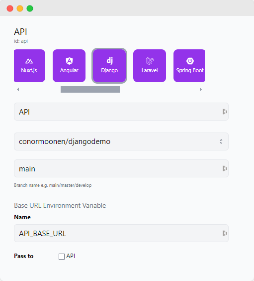 Django Service Configuration
